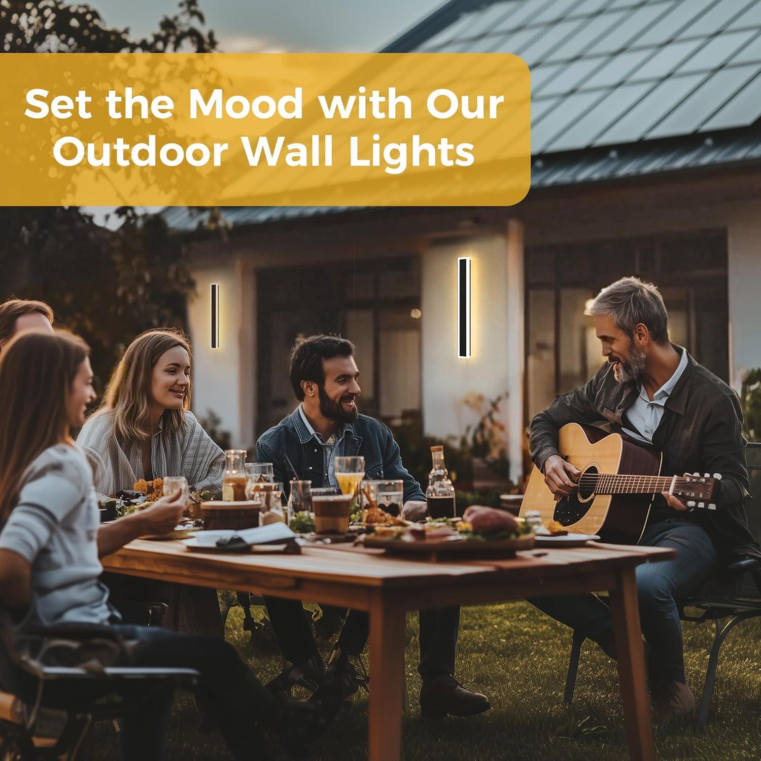 imageL LOHAS LED 236inch LED Outdoor Wall Light 1Pack16 Inch Dusk to Dawn Outdoor Light Fixture 2Pack