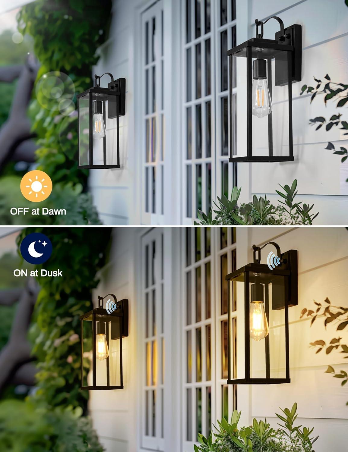 imageL LOHAS LED 236inch LED Outdoor Wall Light 1Pack16 Inch Dusk to Dawn Outdoor Light Fixture 2Pack