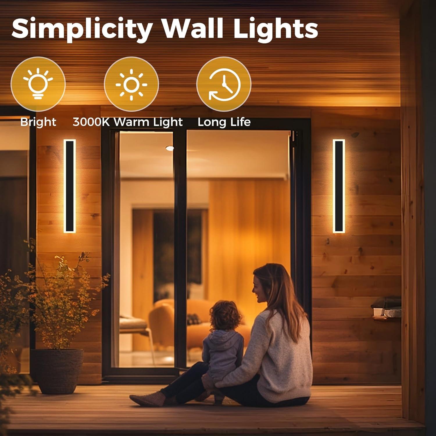 imageL LOHAS LED 236inch LED Outdoor Wall Light 1Pack16 Inch Dusk to Dawn Outdoor Light Fixture 2Pack