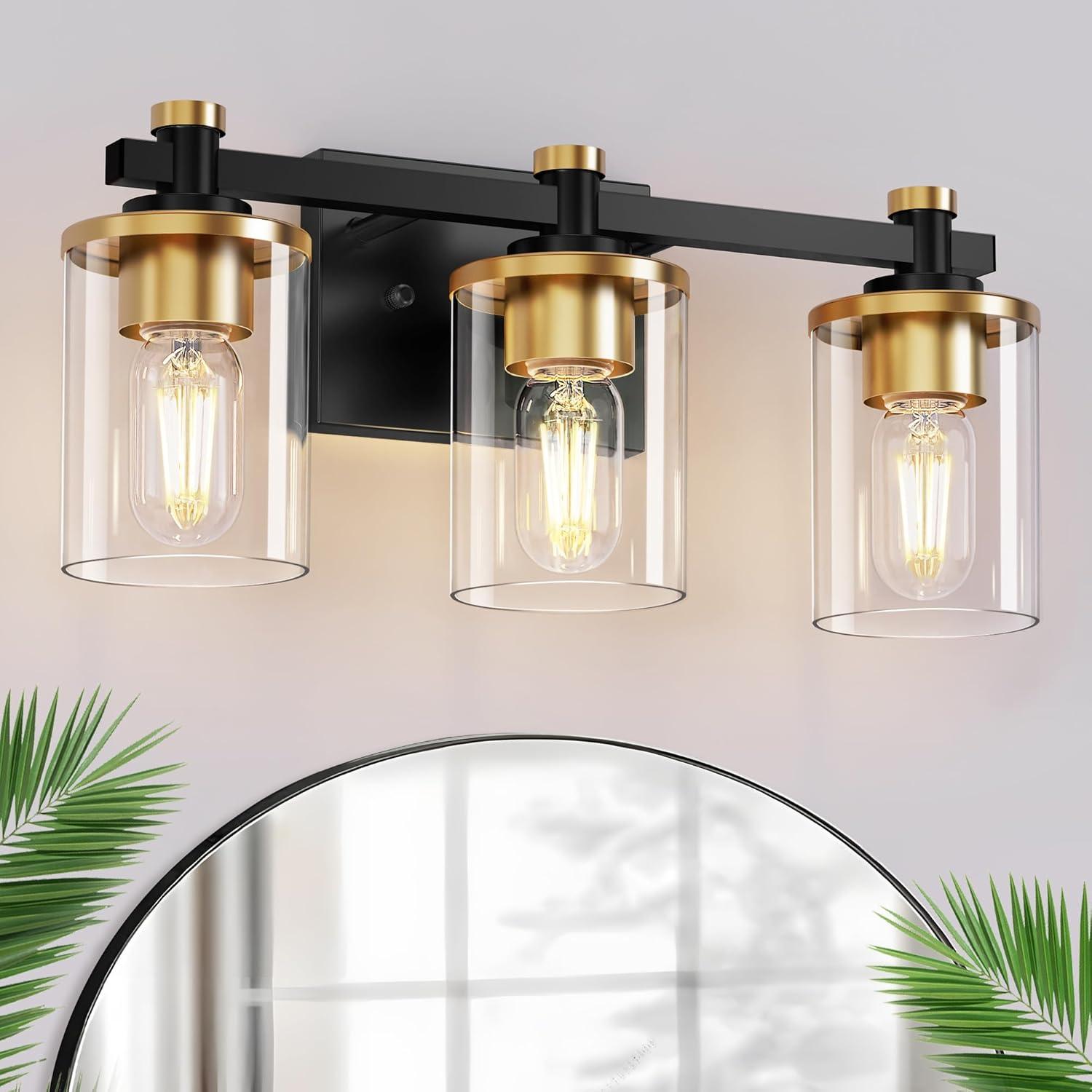 imageL LOHAS LED Large Size Dusk to Dawn Outdoor Light Fixture 3 Light Bathroom Vanity Light