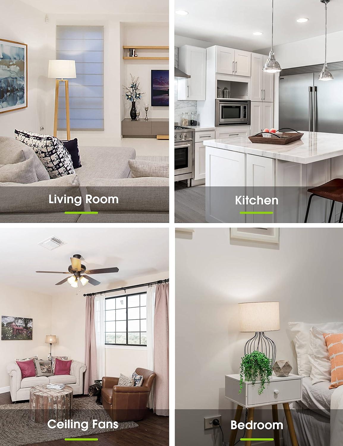 imageLOHAS GU24 Base LED Light Bulb 1200Lumen 12Watt 75W100W Equivalent 5000K Daylight White A19 Shape for Ceiling Fan Twist Lock GU24 LED Light Bulbs for Home Lighting NonDimmable 4Pack