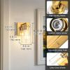 imageL LOHAS LED Dimmable Battery Operated Wall Sconce Set of 2 Rechargeable Wall Light No Wiring Easy Install Wireless Wall Lamp Black Bulb Included for Living Room Bedroom Hallway IndoorGold