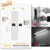 imageL LOHAS LED Dimmable Battery Operated Wall Sconce Set of 2 Rechargeable Wall Light No Wiring Easy Install Wireless Wall Lamp Black Bulb Included for Living Room Bedroom Hallway IndoorNickel
