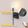 imageL LOHAS LED Dimmable Battery Operated Wall Sconce Set of 2 Rechargeable Wall Light No Wiring Easy Install Wireless Wall Lamp Black Bulb Included for Living Room Bedroom Hallway IndoorBlack