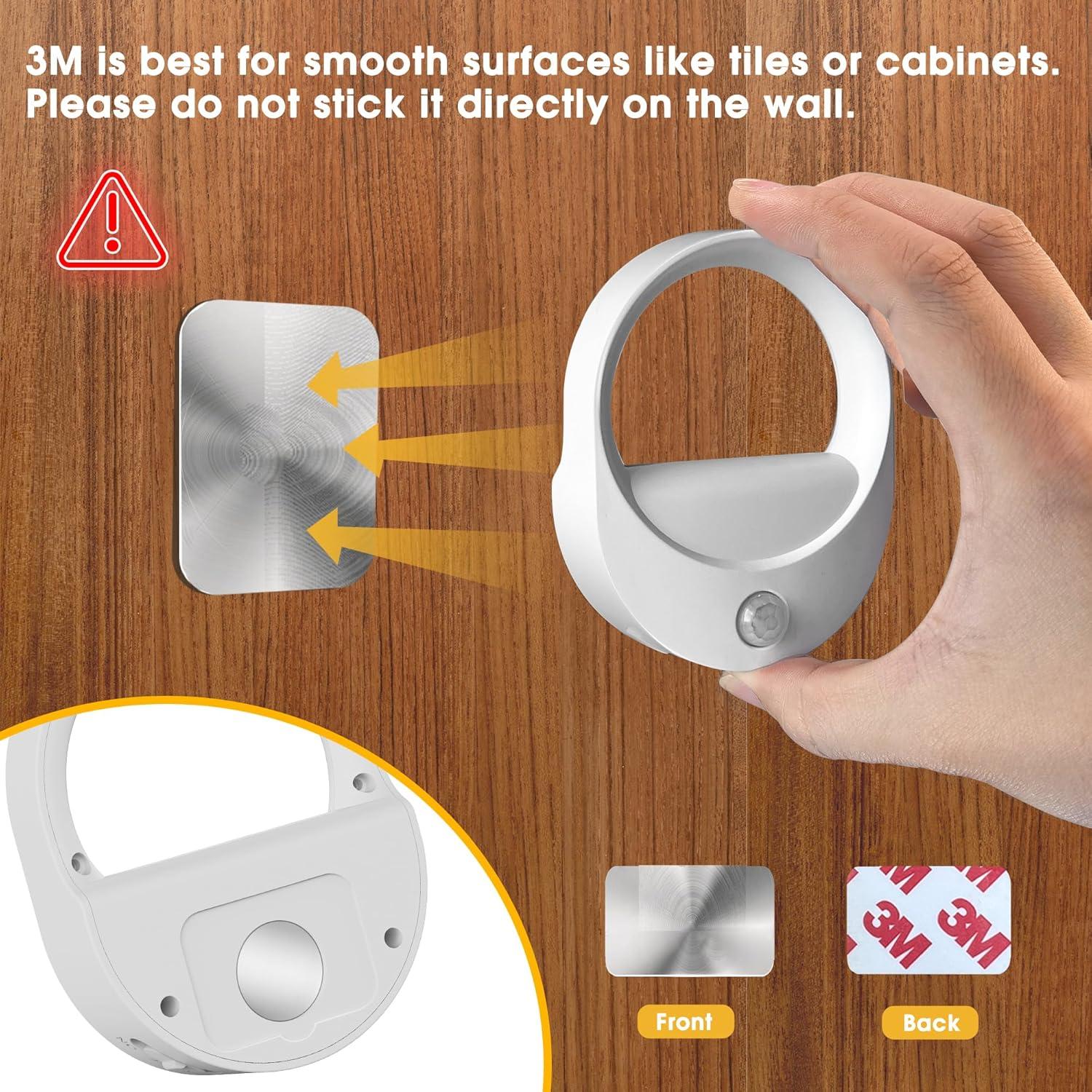 imageL LOHAS LED Motion Sensor Night LightRechargeable Battery Night Light3000K Soft WhiteBrightness Adjustablefor BathroomBedroomKitchenStairsHallway1PACK