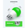 imageL LOHAS LED Red Light Bulbs Outdoor Dusk to Dawn Sensor A19 Porch Lights 40W Equivalent 6W Colored Bulb AutoOnOff E26 Base for Christmas Party Wedding Patio Backyard  4 PackGreen