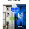 imageL LOHAS LED Red Light Bulbs Outdoor Dusk to Dawn Sensor A19 Porch Lights 40W Equivalent 6W Colored Bulb AutoOnOff E26 Base for Christmas Party Wedding Patio Backyard  4 PackBlue