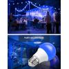 imageL LOHAS LED Red Light Bulbs Outdoor Dusk to Dawn Sensor A19 Porch Lights 40W Equivalent 6W Colored Bulb AutoOnOff E26 Base for Christmas Party Wedding Patio Backyard  4 PackBlue