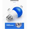 imageL LOHAS LED Red Light Bulbs Outdoor Dusk to Dawn Sensor A19 Porch Lights 40W Equivalent 6W Colored Bulb AutoOnOff E26 Base for Christmas Party Wedding Patio Backyard  4 PackBlue