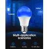 imageL LOHAS LED Red Light Bulbs Outdoor Dusk to Dawn Sensor A19 Porch Lights 40W Equivalent 6W Colored Bulb AutoOnOff E26 Base for Christmas Party Wedding Patio Backyard  4 PackBlue