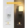 imageL LOHAS LED Night Lights Plug into Wall 2 Pack Plug in Night Light with Dusk to Dawn Sensor Brightness Adjustable 3060LM Soft Warm White Nightlights for Kids Hallway Bedroom Kitchen