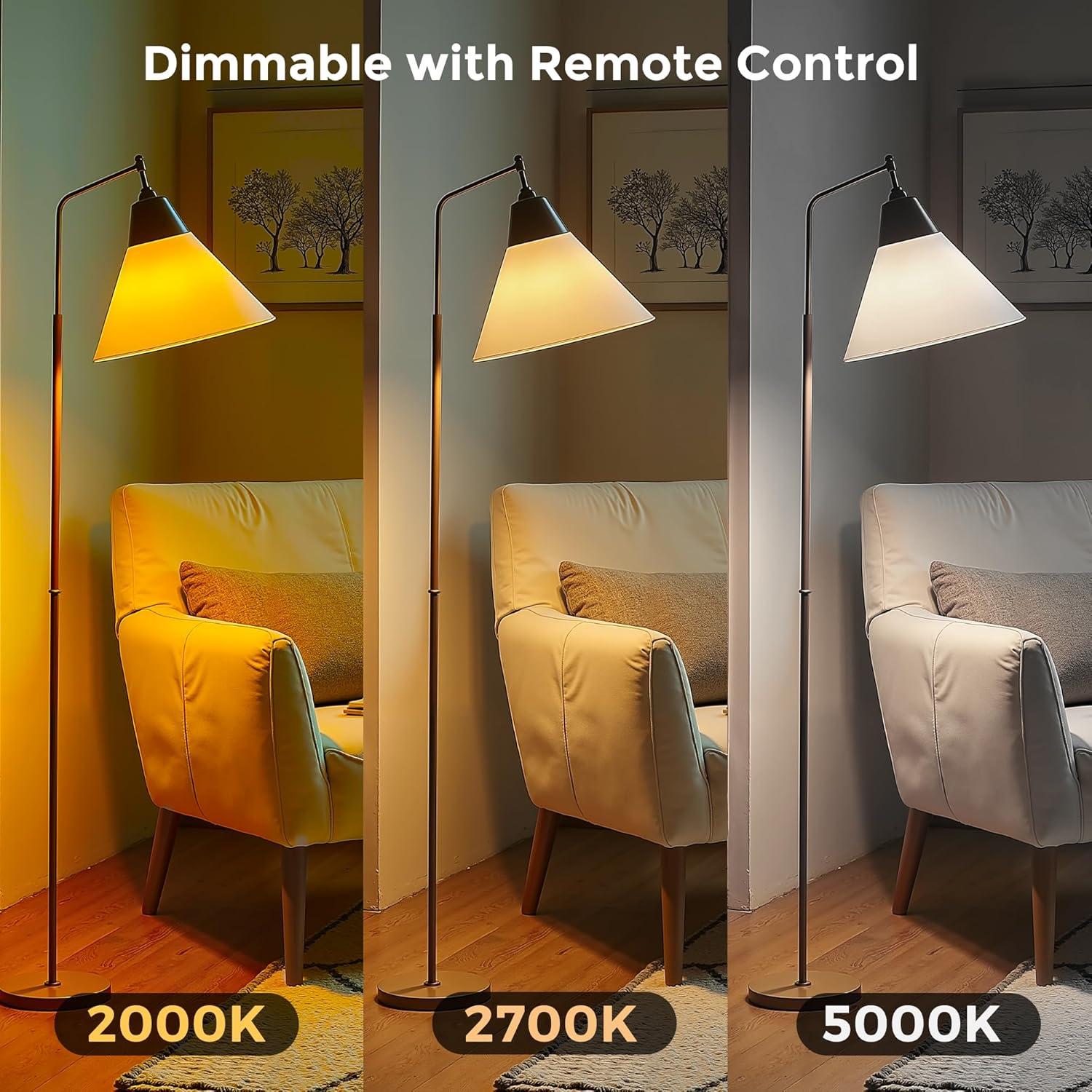 imageL LOHAS LED Light Bulbs Sleep Aid Amber Light Bulb A19 9W60 Watt Equivalent Blue Light Blocking E26 Dimmable Light Bulbs 3 Color Temperature 1800K3000K5000K 2 Pack3cct  Remote Control