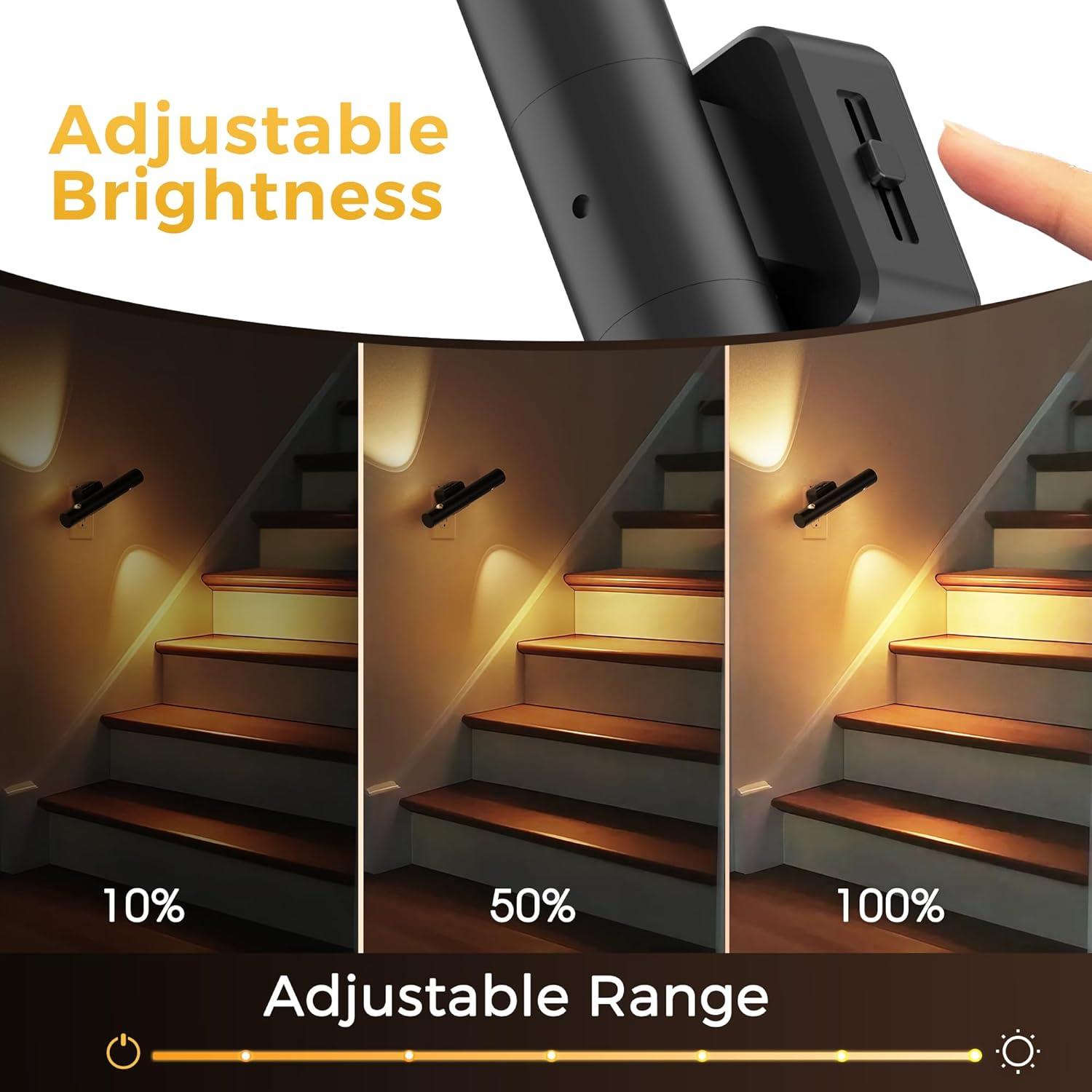 imageL LOHAS LED Night Light Night Lights Plug into Wall Auto Light Sensor 180 Rotating1Pack Brightness Adjustable 0100Lm Soft White 3000K Modern Nightlights for Bathroom HallwaySoft White
