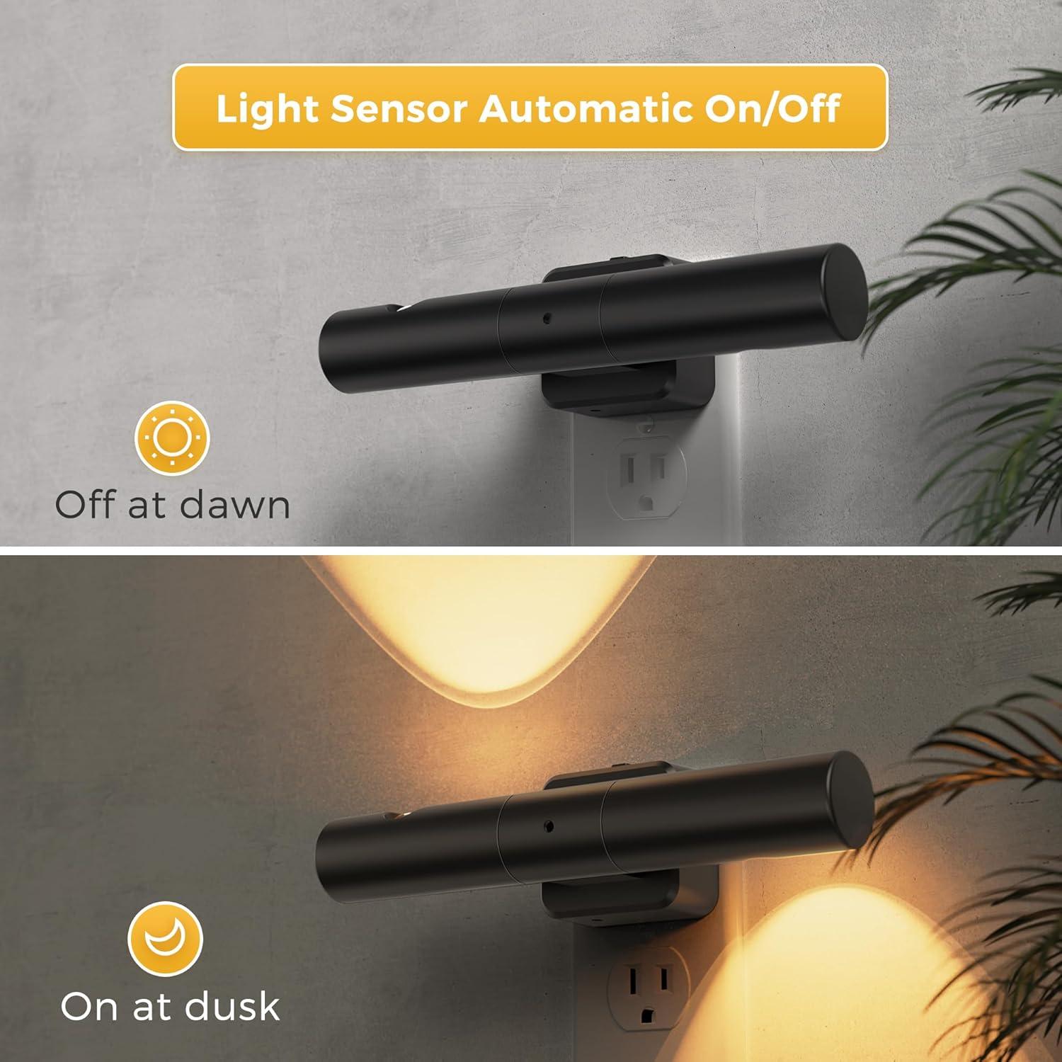 imageL LOHAS LED Night Light Night Lights Plug into Wall Auto Light Sensor 180 Rotating1Pack Brightness Adjustable 0100Lm Soft White 3000K Modern Nightlights for Bathroom HallwaySoft White