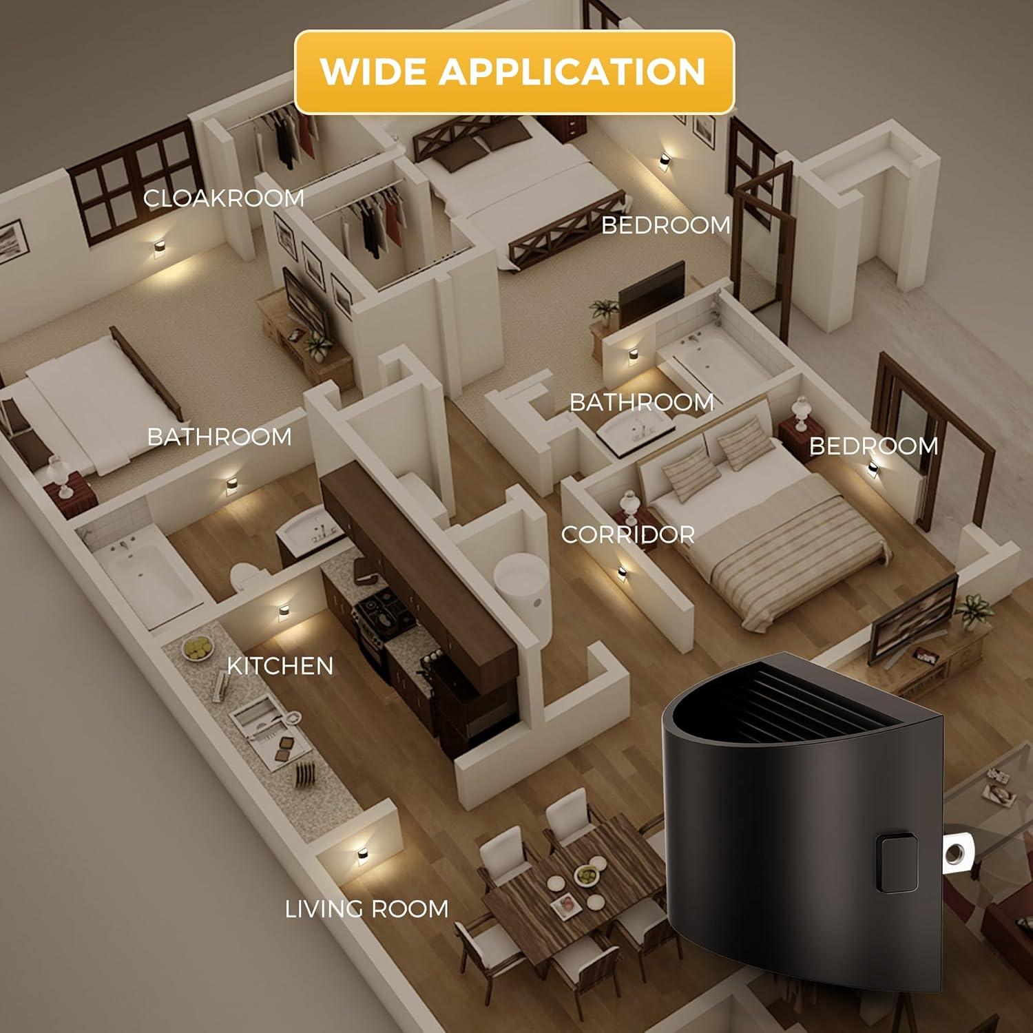 imageL LOHAS LED Night Lights Plug into Wall with 3CCT Adjustable 1600K3000K5000K 1W Nightlight Plug in Wall Built in Dusk to Dawn Sensor 2 PackBlack3CCT