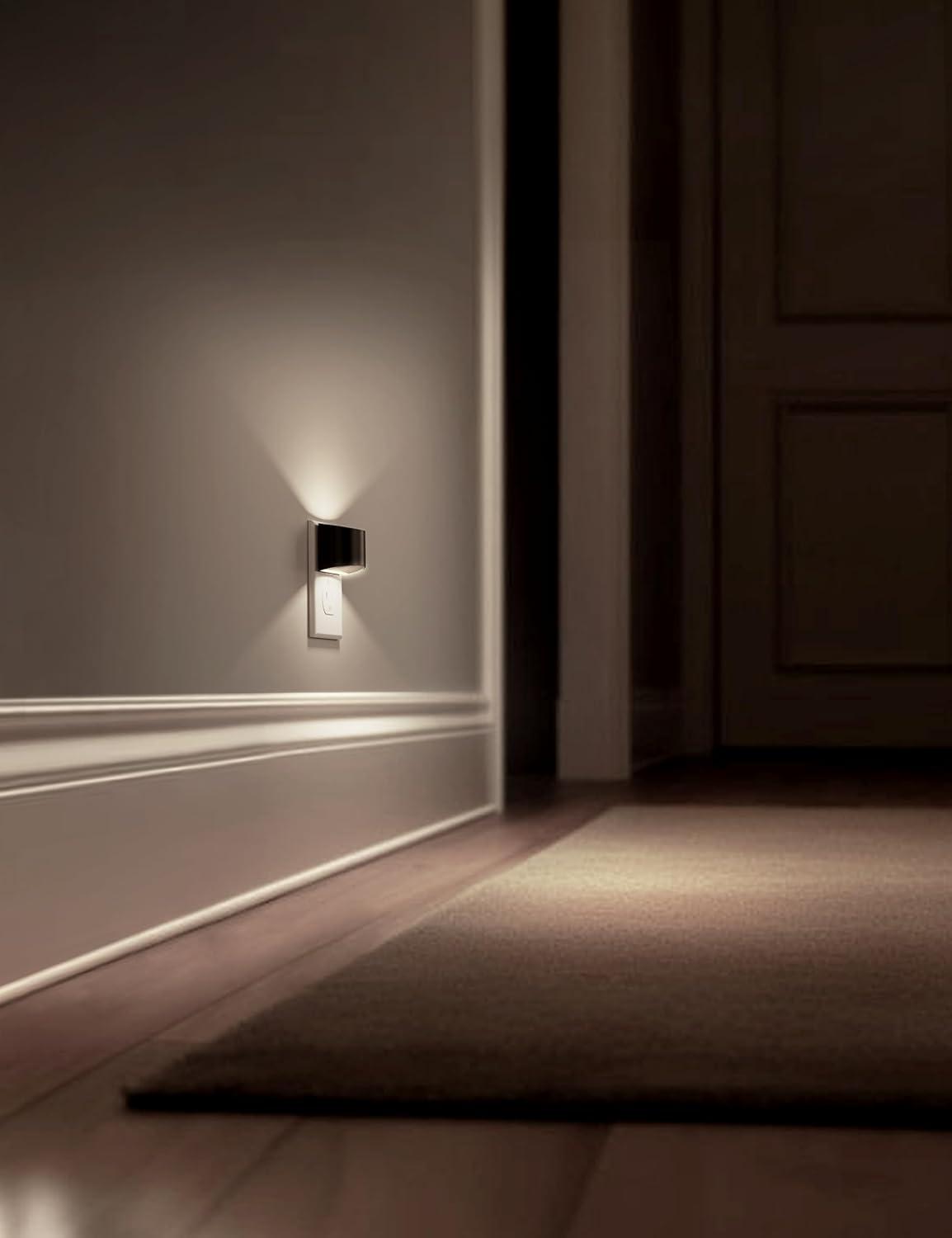 imageL LOHAS LED Night Lights Plug into Wall with 3CCT Adjustable 1600K3000K5000K 1W Nightlight Plug in Wall Built in Dusk to Dawn Sensor 2 PackBlackDaylight White