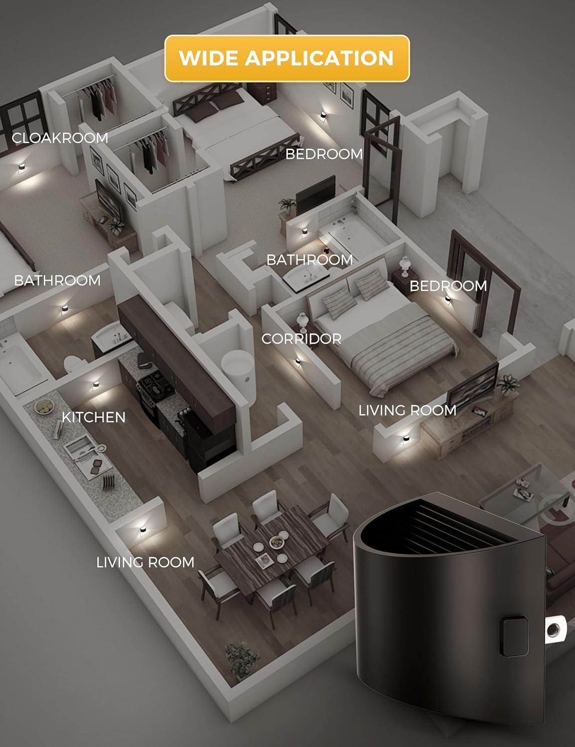 imageL LOHAS LED Night Lights Plug into Wall with 3CCT Adjustable 1600K3000K5000K 1W Nightlight Plug in Wall Built in Dusk to Dawn Sensor 2 PackBlackDaylight White