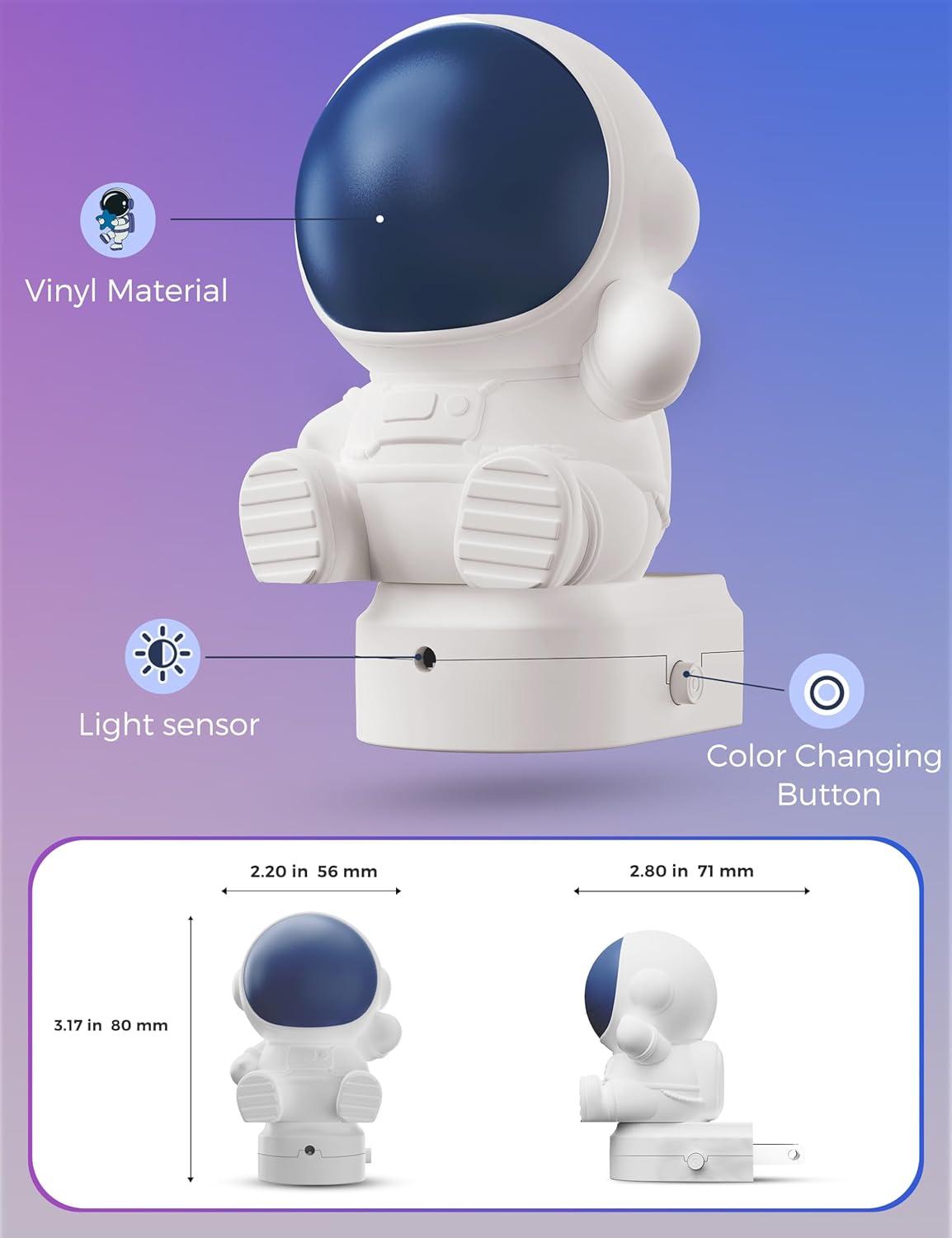 imageL LOHAS LED Pumpkin Night Light Halloween Lights Indoor Plug in Nightlight with ULC7 Bulbs ChangeableHalloween Party Decorations for AdultsKidsGiftAstronaut