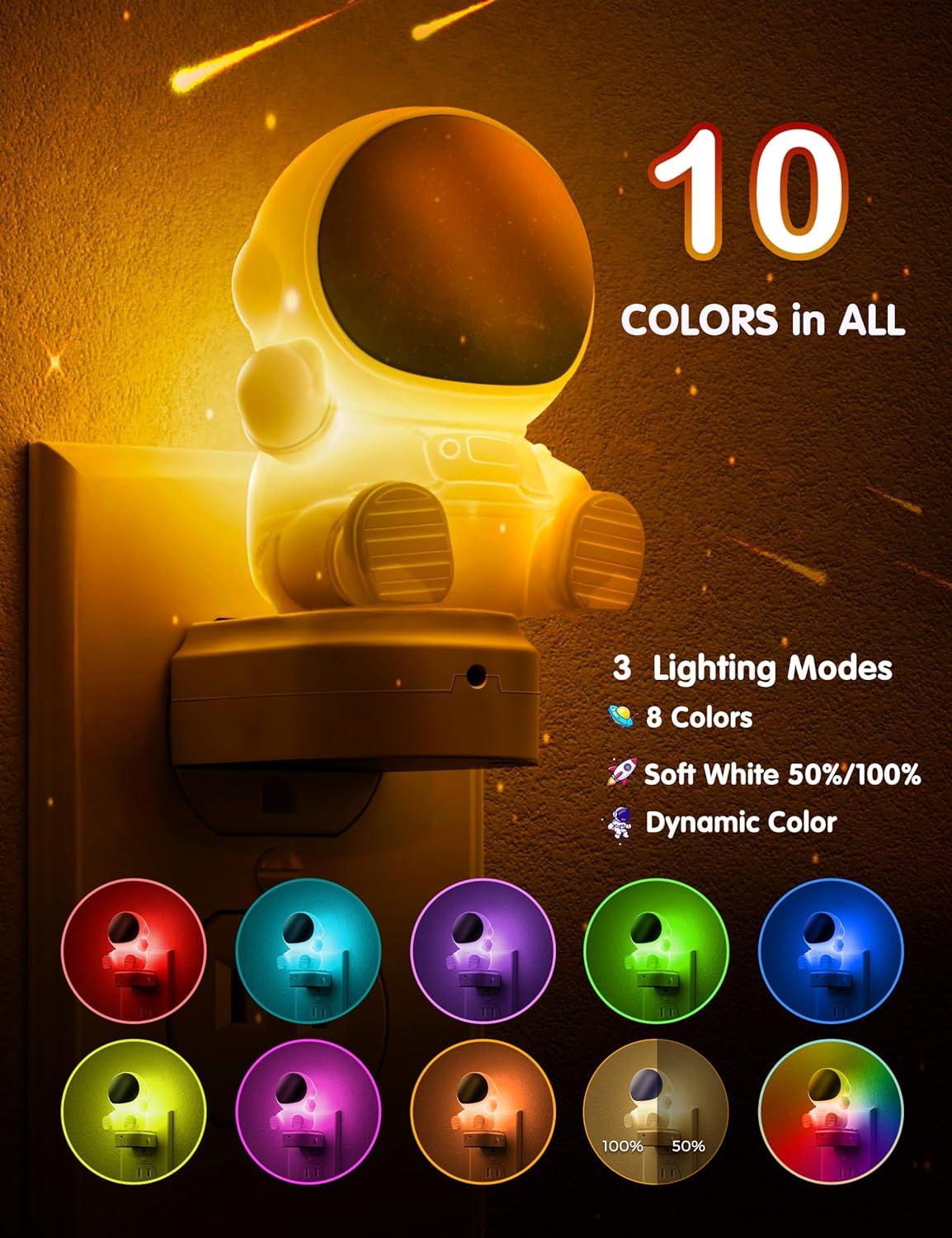 imageL LOHAS LED Pumpkin Night Light Halloween Lights Indoor Plug in Nightlight with ULC7 Bulbs ChangeableHalloween Party Decorations for AdultsKidsGiftAstronaut