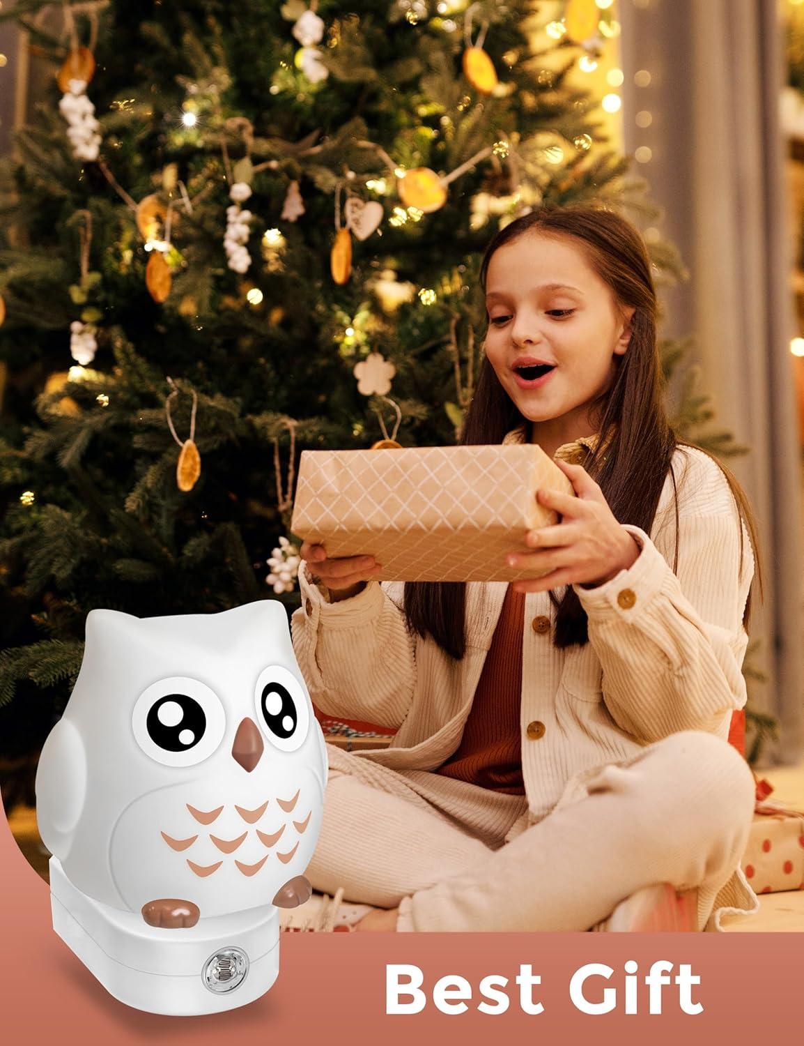 imageL LOHAS LED Pumpkin Night Light Halloween Lights Indoor Plug in Nightlight with ULC7 Bulbs ChangeableHalloween Party Decorations for AdultsKidsGiftOwl