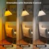 imageL LOHAS LED Light Bulbs Sleep Aid Amber Light Bulb A19 9W60 Watt Equivalent Blue Light Blocking E26 Dimmable Light Bulbs 3 Color Temperature 1800K3000K5000K 2 Pack3cct  Remote Control