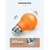 imageL LOHAS LED Light Bulbs Sleep Aid Amber Light Bulb A19 9W60 Watt Equivalent Blue Light Blocking E26 Dimmable Light Bulbs 3 Color Temperature 1800K3000K5000K 2 PackPurpleorange