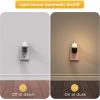 imageL LOHAS LED Night Light 2Pack Transparent Candle Night Lights Plug into Wall Amber Nightlight with Light Sensor Flameless Fake Candles 0100LM Dimmable Decorative Nightlights for Hallway BedroomSoft White