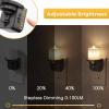 imageL LOHAS LED Night Light 2Pack Transparent Candle Night Lights Plug into Wall Amber Nightlight with Light Sensor Flameless Fake Candles 0100LM Dimmable Decorative Nightlights for Hallway BedroomSoft White