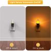 imageL LOHAS LED Night Light 2Pack Transparent Candle Night Lights Plug into Wall Amber Nightlight with Light Sensor Flameless Fake Candles 0100LM Dimmable Decorative Nightlights for Hallway BedroomTransparentSoft White