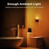 imageL LOHAS LED Night Light 2Pack Transparent Candle Night Lights Plug into Wall Amber Nightlight with Light Sensor Flameless Fake Candles 0100LM Dimmable Decorative Nightlights for Hallway BedroomAmber