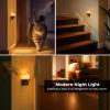 imageL LOHAS LED Night Light 2Pack Transparent Candle Night Lights Plug into Wall Amber Nightlight with Light Sensor Flameless Fake Candles 0100LM Dimmable Decorative Nightlights for Hallway BedroomAmber