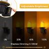 imageL LOHAS LED Night Light 2Pack Transparent Candle Night Lights Plug into Wall Amber Nightlight with Light Sensor Flameless Fake Candles 0100LM Dimmable Decorative Nightlights for Hallway BedroomTransparentSoft White