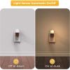 imageL LOHAS LED Night Light 2Pack Transparent Candle Night Lights Plug into Wall Amber Nightlight with Light Sensor Flameless Fake Candles 0100LM Dimmable Decorative Nightlights for Hallway BedroomWoodgrainSoft White