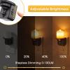 imageL LOHAS LED Night Light 2Pack Transparent Candle Night Lights Plug into Wall Amber Nightlight with Light Sensor Flameless Fake Candles 0100LM Dimmable Decorative Nightlights for Hallway BedroomAmber