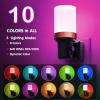 imageL LOHAS LED Night Lights Plug into Wall Dimmable Night Light with Auto OnOff Sensor 3000K Warm White 0100LM Adjustable Brightness Ideal for Bathroom Night Light 2 PackLongMultiColor