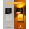 imageL LOHAS LED Night Lights Plug into Wall with 3CCT Adjustable 1600K3000K5000K 1W Nightlight Plug in Wall Built in Dusk to Dawn Sensor 2 PackBlackAmber