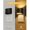 imageL LOHAS LED Night Lights Plug into Wall with 3CCT Adjustable 1600K3000K5000K 1W Nightlight Plug in Wall Built in Dusk to Dawn Sensor 2 PackBlackSoft White