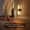 imageL LOHAS LED Rotating Night Light Night Lights Plug into Wall Auto Nightlight Dimmable 100LM Light Sensor 3000K Soft Light LED Acrylic Nightlight Plug in for Bedroom Bathroom Hallway Kitchen2PackBlack BaseStriped3000K