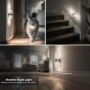 imageL LOHAS LED Rotating Night Light Night Lights Plug into Wall Auto Nightlight Dimmable 100LM Light Sensor 3000K Soft Light LED Acrylic Nightlight Plug in for Bedroom Bathroom Hallway Kitchen2PackWhite Base5000K