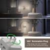 imageL LOHAS LED Rotating Night Light Night Lights Plug into Wall Auto Nightlight Dimmable 100LM Light Sensor 3000K Soft Light LED Acrylic Nightlight Plug in for Bedroom Bathroom Hallway Kitchen2PackWhite Base5000K
