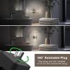 imageL LOHAS LED Rotating Night Light Night Lights Plug into Wall Auto Nightlight Dimmable 100LM Light Sensor 3000K Soft Light LED Acrylic Nightlight Plug in for Bedroom Bathroom Hallway Kitchen2PackBlack Base5000K