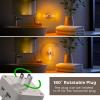 imageL LOHAS LED Rotating Night Light Night Lights Plug into Wall Auto Nightlight Dimmable 100LM Light Sensor 3000K Soft Light LED Acrylic Nightlight Plug in for Bedroom Bathroom Hallway Kitchen2PackWhite BaseAmber