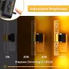 imageL LOHAS LED Rotating Night Light Night Lights Plug into Wall Auto Nightlight Dimmable 100LM Light Sensor 3000K Soft Light LED Acrylic Nightlight Plug in for Bedroom Bathroom Hallway Kitchen2PackBlack BaseAmber