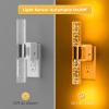 imageL LOHAS LED Rotating Night Light Night Lights Plug into Wall Auto Nightlight Dimmable 100LM Light Sensor 3000K Soft Light LED Acrylic Nightlight Plug in for Bedroom Bathroom Hallway Kitchen2PackWhite BaseAmber