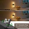 imageL LOHAS LED Rotating Night Light Night Lights Plug into Wall Auto Nightlight Dimmable 100LM Light Sensor 3000K Soft Light LED Acrylic Nightlight Plug in for Bedroom Bathroom Hallway Kitchen2PackBlack BaseStriped3000K