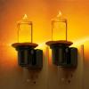 imageL LOHAS LED Night Light 2Pack Transparent Candle Night Lights Plug into Wall Amber Nightlight with Light Sensor Flameless Fake Candles 0100LM Dimmable Decorative Nightlights for Hallway BedroomTransparentSoft White
