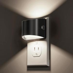 imageL LOHAS LED Night Lights Plug into Wall with 3CCT Adjustable 1600K3000K5000K 1W Nightlight Plug in Wall Built in Dusk to Dawn Sensor 2 PackBlackDaylight White