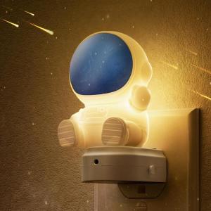 imageL LOHAS LED Pumpkin Night Light Halloween Lights Indoor Plug in Nightlight with ULC7 Bulbs ChangeableHalloween Party Decorations for AdultsKidsGiftAstronaut