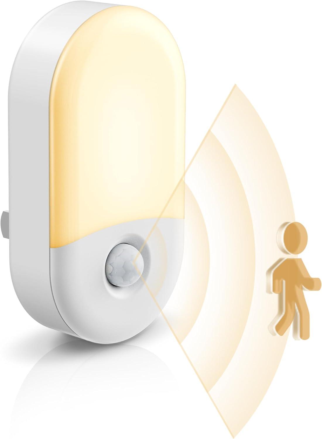 image2 Pack Motion Sensor Night Light ampamp 2 Pack Light Sensor Night Light 3000K Soft White Adjustable Brightness