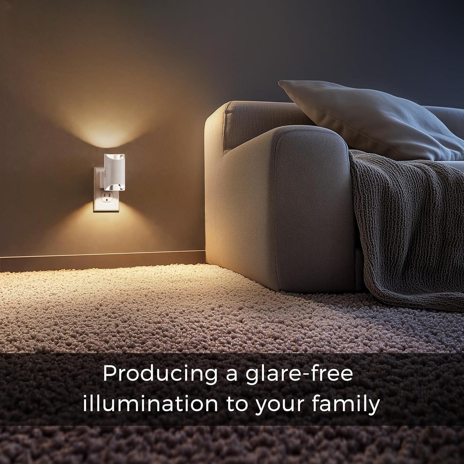 image4 Pack Motion Sensor Night Light ampamp 2 Pack Light Sensor Night Light WhiteShade 3000K Soft White Adjustable Brightness